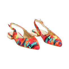 Ballerine slingback donna multicolor in raso, Primadonna, 254946666RSMUAR035, 003 preview