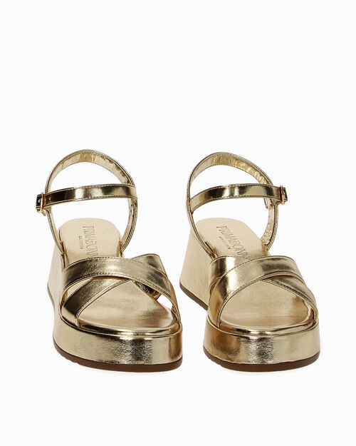 ZAPATOS CUNA LAMINADO OROG, GOLD