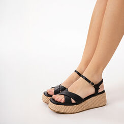 Compens&eacute;es noires talon 5,8 cm, Primadonna, 274958527EPNERO035, 002a