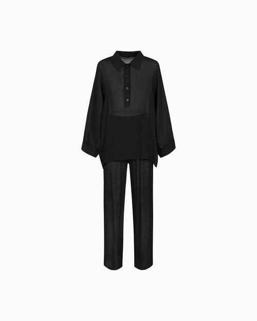 CLOTHING SEA COORDINATE FABRIC NERO, BLACK