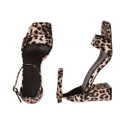 Sandales en satin léopard, talon 7 cm , Primadonna, 194946335RSLEOP037, 003 preview