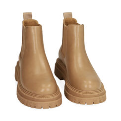 Chelsea boots beige, tacco 5 cm , Primadonna, 200611251EPBEIG035, 002 preview