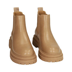 Chelsea boots beige, tacco 5 cm , Primadonna, 200611251EPBEIG038, 002 preview