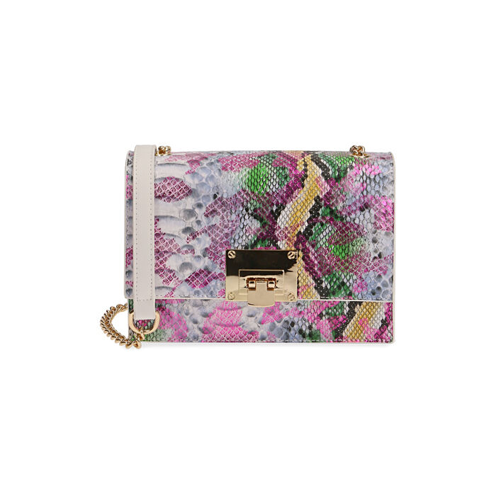 Borsa piccola multicolor stampa pitone | Primadonna Collection