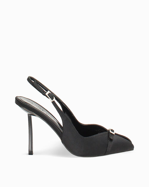 CALZATURA DECO. SLING. OPEN TOE RASO NER, BLACK