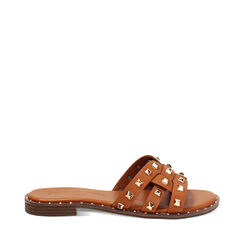 Sandales plates femme cognac, Primadonna, 254922832EPCOGN035, 001a