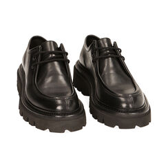 WOMEN SHOES OXFORD LEATHER NERO, Primadonna, 22S211307PENERO036, 002 preview