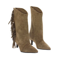 Bottines en daim taupe à talon élégant, Primadonna, 26A515026CMTAUP036, 004 preview