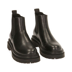 Chelsea boots neri, tacco 5 cm , Special Price, 180611251EPNERO035, 002 preview