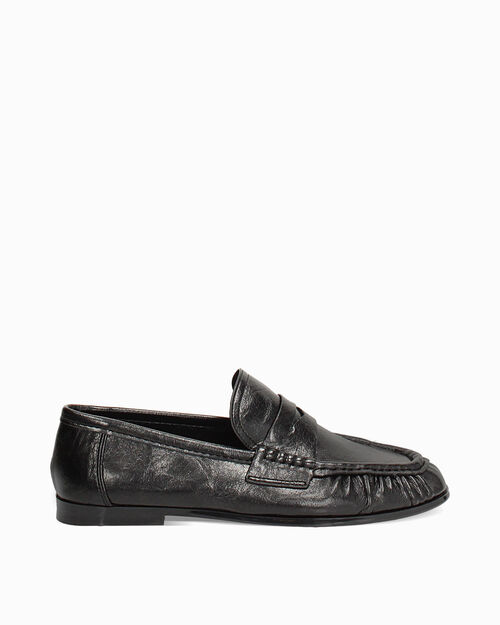 Mocassins noirs brillants, BLACK