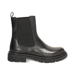 Stivaletti beatles in vera pelle nera, Primadonna, 26N555057PENERO039, 001 preview
