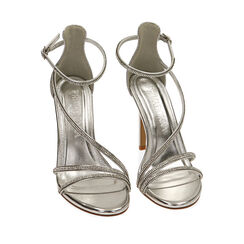 Sandali argento con strass, tacco 10 cm, Primadonna, 212174221LMARGE036, 002a