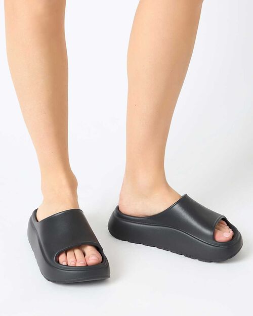 Sandali mare donna neri in PVC, BLACK