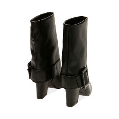 Ankle boots neri, tacco 8,5 cm , Soldés, 182183406EPNERO035, 004 preview