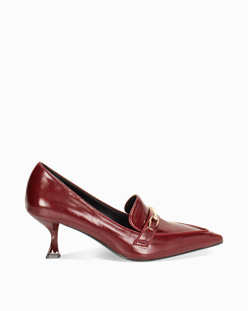 CHAUSSURES POUR FEMMES MOCASSINS SYNTHET, BURGUNDY