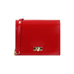 Borsa donna a tracolla rossa in vernice, Primadonna, 255126053VEROSSUNI, 001 preview