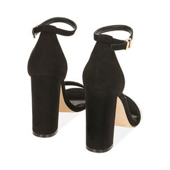 Sandali neri in microfibra, tacco 10,5 cm , Primadonna, 192760806MFNERO036, 004 preview