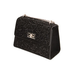 Borsa a tracolla nera con pietre, Primadonna, 225123167MPNEROUNI, 002 preview
