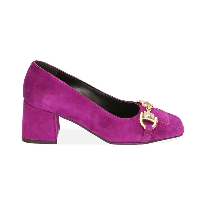 D collet donna fucsia in camoscio tacco 6 cm Primadonna Collection