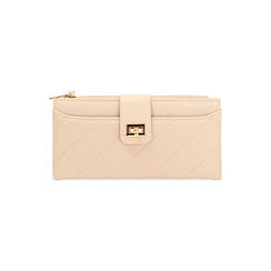 Portafoglio donna beige a clip, Primadonna, 255102514EPBEIGUNI, 001 preview
