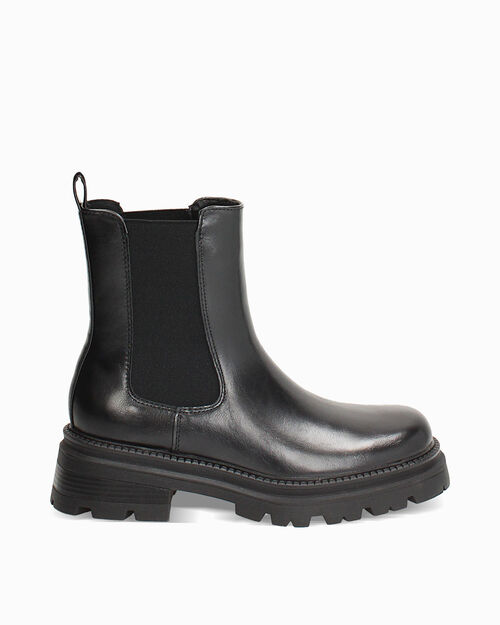 Stivaletti beatles neri con tacco 5,5 cm, BLACK