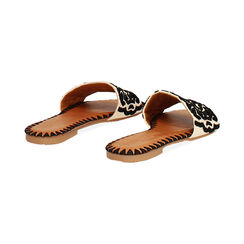 Sandaletti neri in rafia con ricami sulla tomaia, Primadonna, 254992873RFNERO035, 003 preview