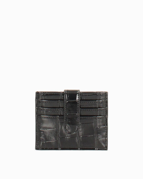 Cartera negra efecto cocodrilo, BLACK