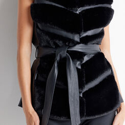 Cappotto smanicato nero cappuccio, Primadonna, 226500221FUNEROL, 006 preview