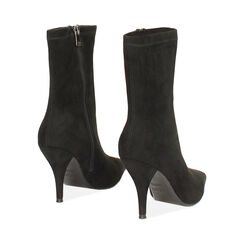 Botines negros en microfibra tacón 9 cm, Primadonna, 262744605MFNERO035, 005 preview