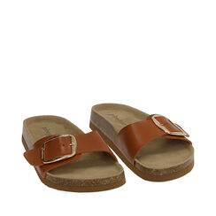 Ciabatte cognac con maxi-fibbia, 197800033EPCOGN036, 002a