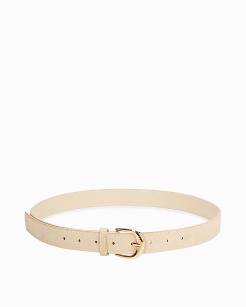 Cintura beige con fibbia elegante, BEIGE