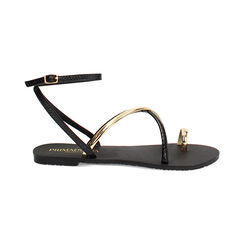 Sandali bassi donna neri stampa pitone, Primadonna, 254995606PTNERO035, 001 preview