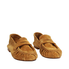 Mocassino in camoscio cognac, Primadonna, 27T327041CMCOGN036, 002a