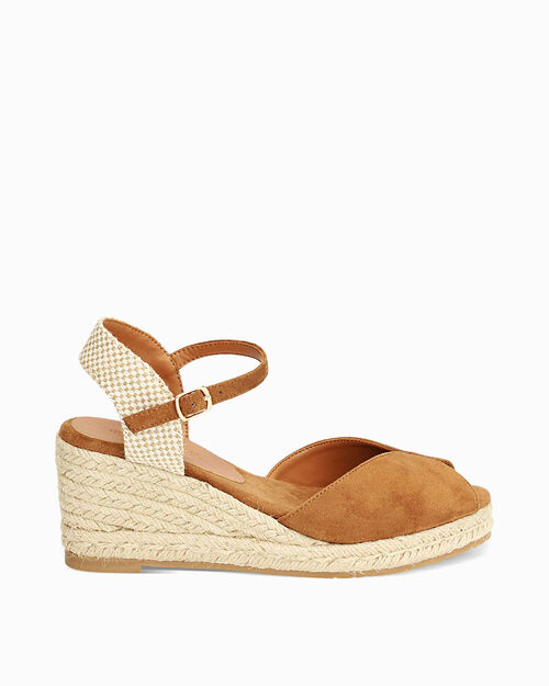 Campesine cognac tacco 7 cm, COGNAC