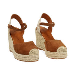 Alpargatas mujer coñac en microfibra, Primadonna, 254920102MFCOGN035, 003 preview