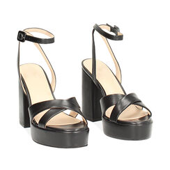 Sandale à talon femme noire décontractée, Primadonna, 252723513EPNERO035, 003 preview