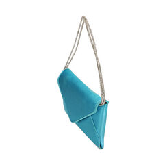 Borsa a tracolla celeste in raso, Primadonna, 215124695RSCELEUNI, 002a