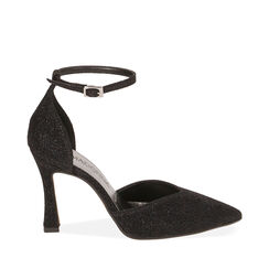 Décolleté negro glitter, tacón 9,5cm , Special Price, 18L412651GLNERO037, 001a
