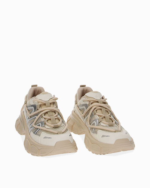 Sneakers beige, BEIGE