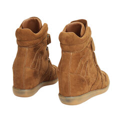 Sneakers marroni tacco 7 cm, Primadonna, 270625801MFMARR036, 004 preview