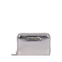 Portafogli argento laminato, Primadonna, 215122516LMARGEUNI, 001a