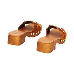 WOMEN SHOES CLOG SUEDE COGN, Primadonna, 234393820CMCOGN035, 003 preview