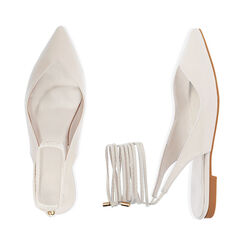 Ballerines slingback blanches à lanières, SPECIAL WEEK, 194974156EPBIAN036, 003 preview