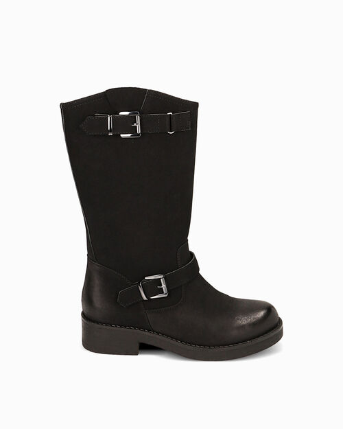 ZAPATOS BIKER NABUK NERO, BLACK