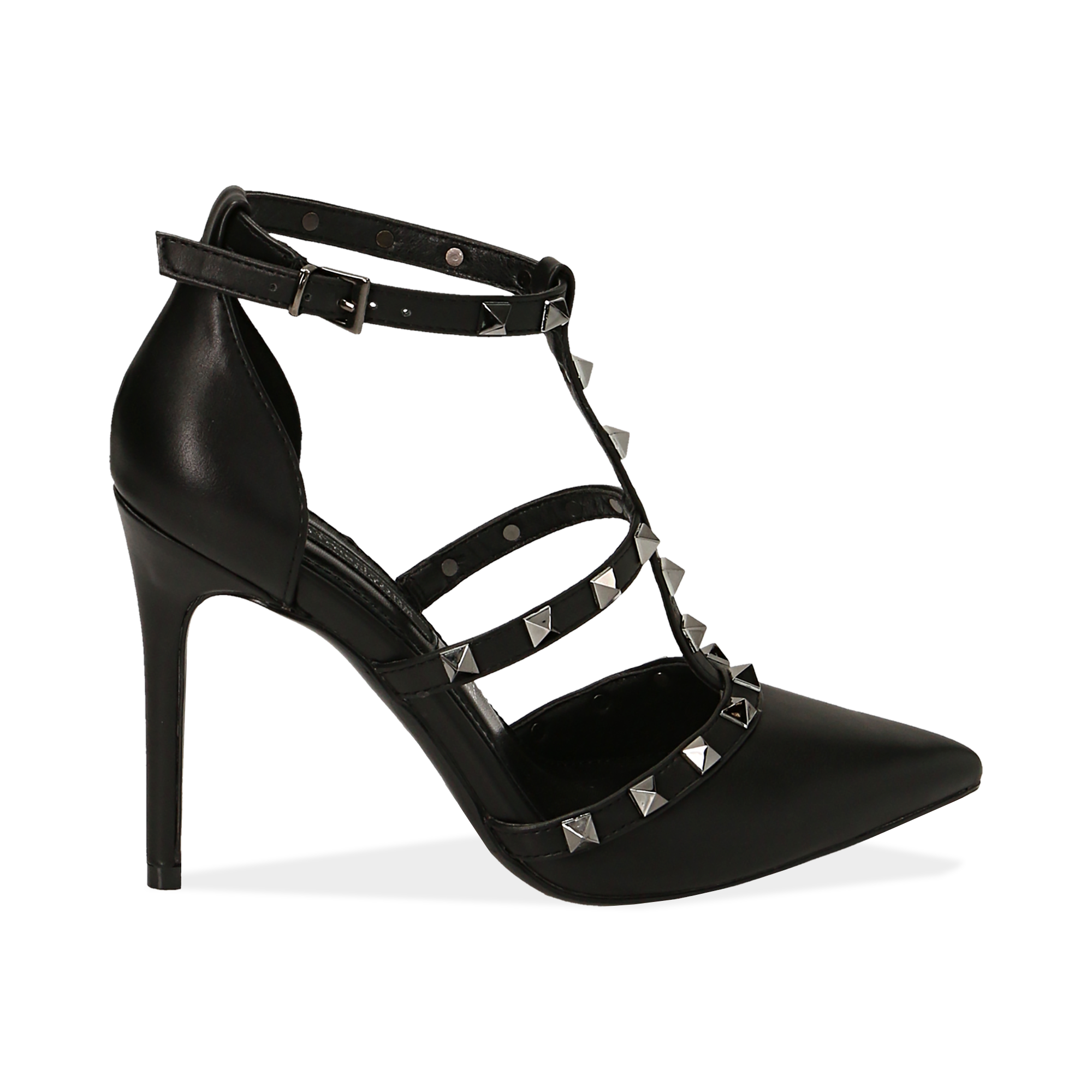 Décolleté nere borchiate, tacco 10,50 cm | Primadonna Collection