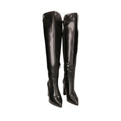 Botas negras de rodilla retro stretch , tacòn 8,5 cm, Primadonna, 223016689EPNERO036, 002a