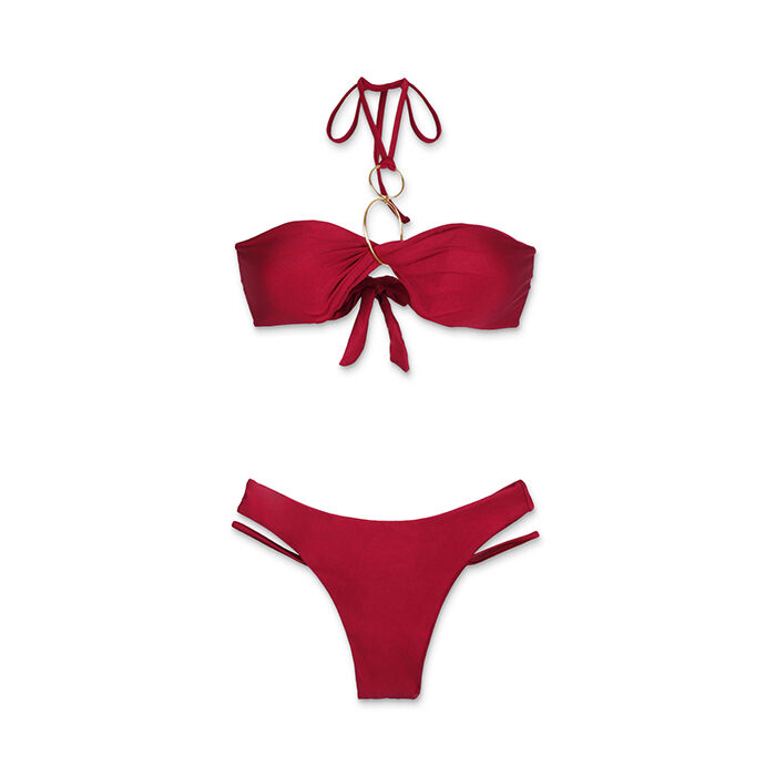 Bikini da donna bordeaux a fascia, Primadonna, 25L501222LYBORDL