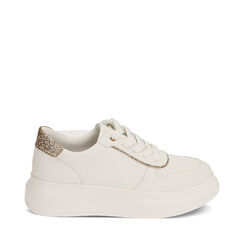 Sneakers bianche glitter, 212866023EPBIAN038, 001a