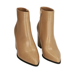 Ankle boots beige, tacco 7,5 cm , 204983961EPBEIG036, 002a