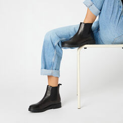 Bottines Beatles noires avec talon de 4 cm, Primadonna, 260685320EPNERO035, 002a